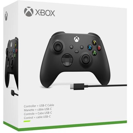 Controller Wireless MICROSOFT Xbox Series X/S, Carbon Black + Cablu USB-C (EP2-29944) - Imagine 4