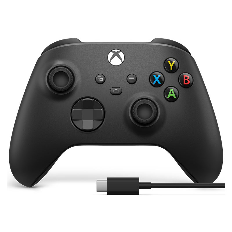 Microsoft Controller Wireless MICROSOFT Xbox Series X/S, Carbon Black + Cablu USB-C (EP2-31141) - IT-Fashion.ro