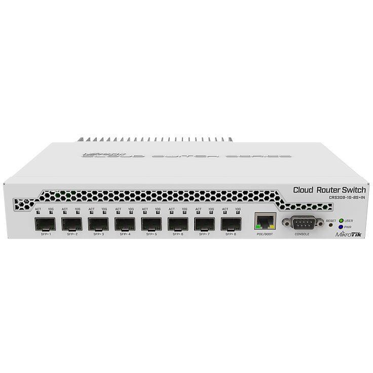 Mikrotik Switch MIKROTIK CRS309-1G-8S+IN, 1 x Gigabit, 8 x SFP+, Gri - IT-Fashion.ro
