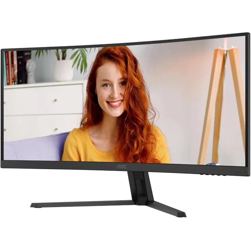 AOC Monitor Curbat LED AOC CU34B3E, 34" UWQHD, 120 Hz, 1 ms, Black - IT-Fashion.ro