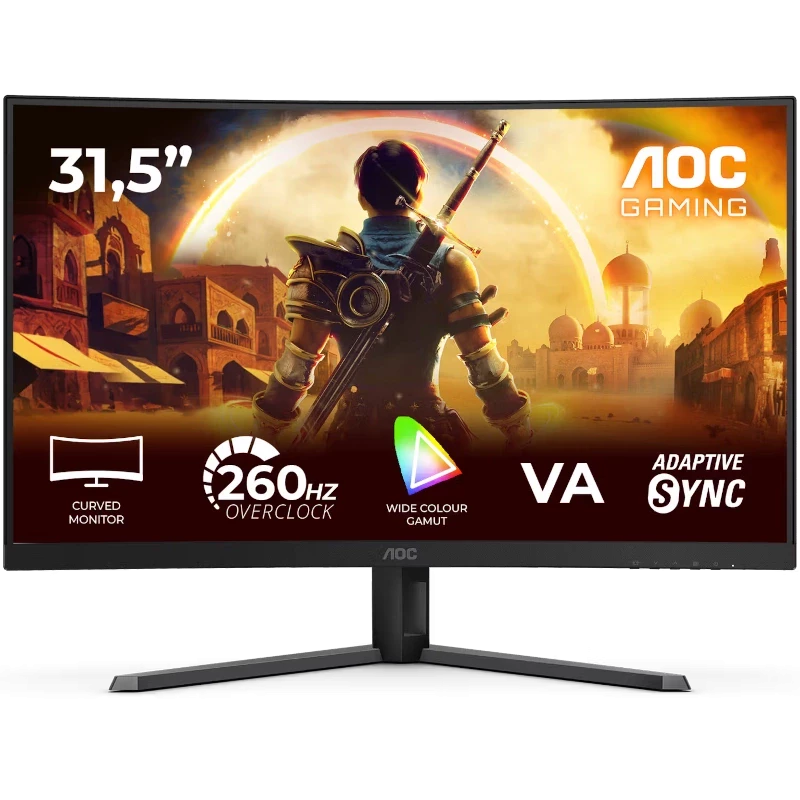AOC Monitor Gaming Curbat LED AOC C32G42ZE, 31.5" Full HD, 260 Hz, 0.3 ms, Black - IT-Fashion.ro