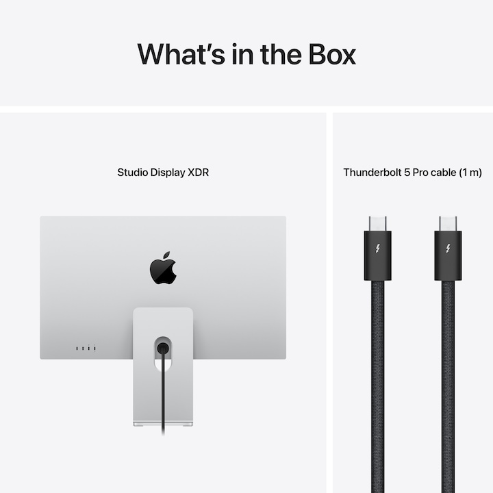 Monitor LED APPLE Studio Display XDR (2026) MFEL4RC/A, 27 inch, 5k, Sticla standard, Suport reglabil pe inclinare si inaltime, 120 Hz, Silver - Imagine 6