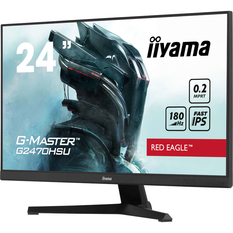 Iiyama Monitor Gaming IIyama Red Eagle G-MASTER G2470HSU-B6, 23.8” Full HD, 0.2 ms, 180 Hz, Negru - IT-Fashion.ro