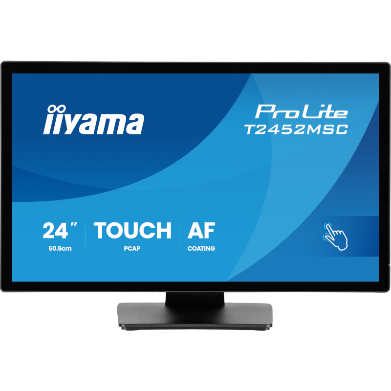Monitor LED IIyama ProLite T2452MSC-B2, Touchscreen, 24” Full HD, 5ms, 120Hz, Negru - Imagine 1