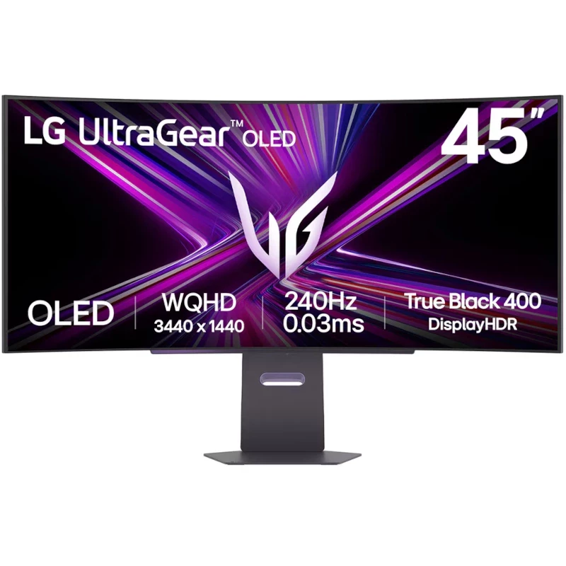 LG Monitor Gaming LED Curbat LG UltraGear 45GX900A-B.AEU, 44.5" UWQHD OLED, 240 Hz, 0.03 ms, Black - IT-Fashion.ro