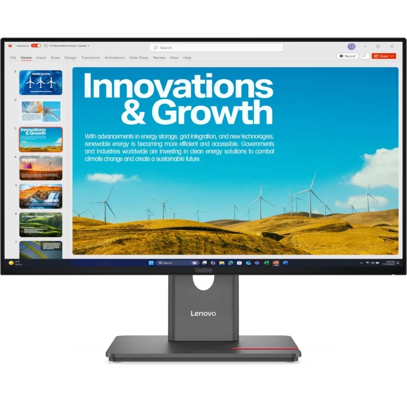 Lenovo Monitor LED LENOVO ThinkVision P24QD-40 64B1GAT1EU, 23.8" QHD, 120 Hz, 4 ms, Black - IT-Fashion.ro