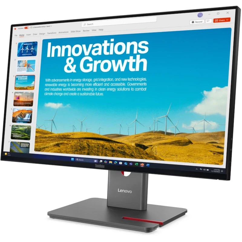 Lenovo Monitor LED LENOVO ThinkVision P24QD-40 64B1GAT1EU, 23.8" QHD, 120 Hz, 4 ms, Black - IT-Fashion.ro