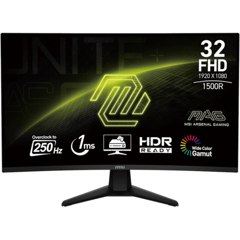 MSI Monitor LED Gaming Curbat MSI MAG 32C6X, 31.5" Full HD, 250Hz, 1 ms, Negru - IT-Fashion.ro