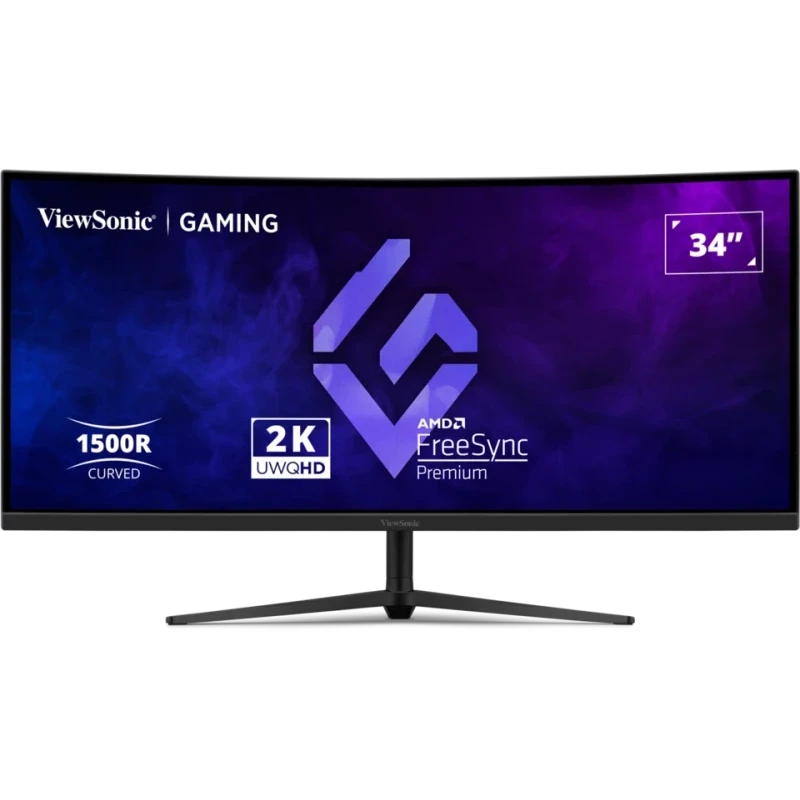 VIEWSONIC Monitor Gaming Curbat LED VIEWSONIC VX3418C-2K, 34" UWQHD, 180 Hz, 1 ms, Black - IT-Fashion.ro