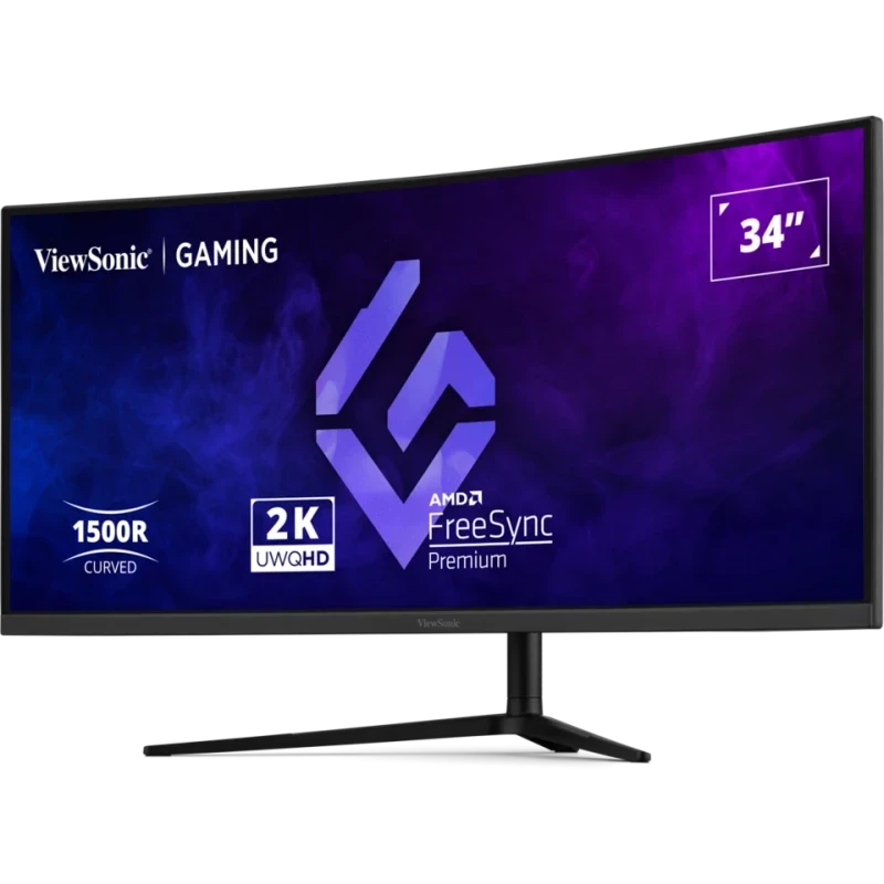 VIEWSONIC Monitor Gaming Curbat LED VIEWSONIC VX3418C-2K, 34" UWQHD, 180 Hz, 1 ms, Black - IT-Fashion.ro