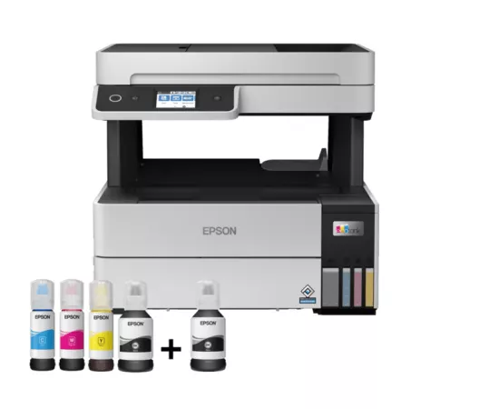 EPSON Multifuncțional InkJet color EPSON EcoTank L6490, A4, ADF, Fax, Wi-Fi, LAN, USB, Alb/Negru - IT-Fashion.ro