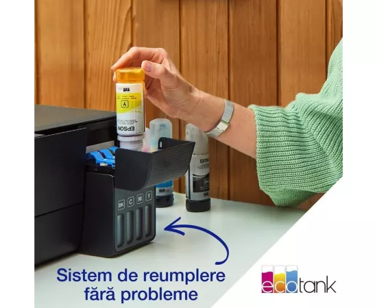 Multifunctional InkJet color EPSON EcoTank L8180, A3+, Wi-Fi, LAN și Duplex automat, Negru - Imagine 4