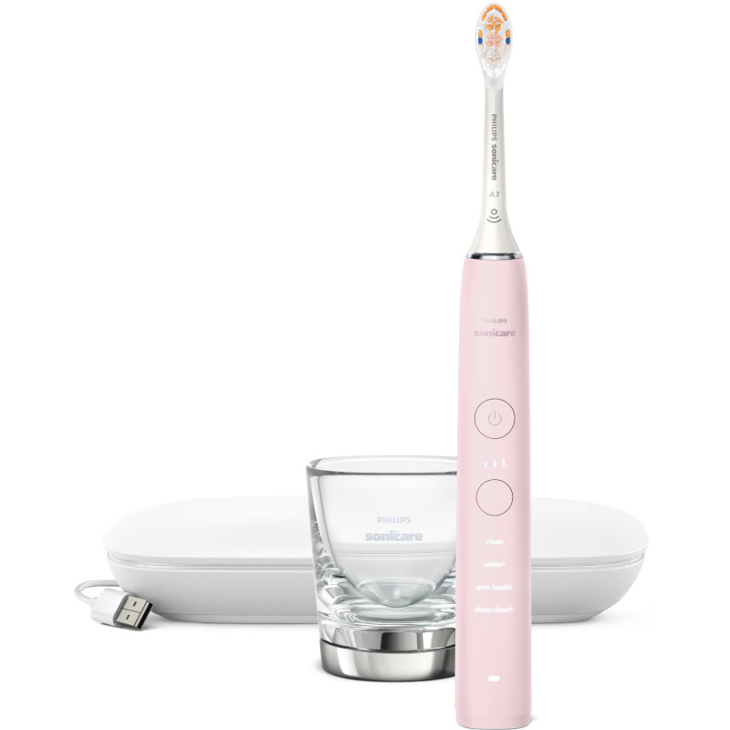 PHILIPS Periuță de dinți electrică PHILIPS Sonicare DiamondClean 9000 HX9911/21, Pink - IT-Fashion.ro