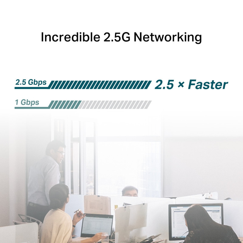 Placa de retea TP-LINK 2.5Gigabit TX201, Black - Imagine 3