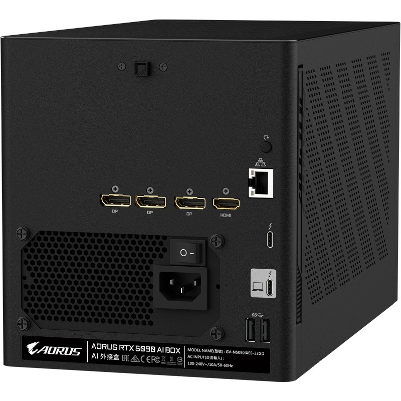 Placa video GIGABYTE Dock AORUS RTX 5090 AI BOX 32GB GV-N5090IXEB-32GD, GDDR7, 512-bit, DLSS 4.0 - Imagine 8