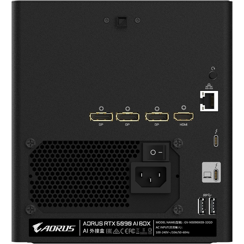 Placa video GIGABYTE Dock AORUS RTX 5090 AI BOX 32GB GV-N5090IXEB-32GD, GDDR7, 512-bit, DLSS 4.0 - Imagine 9