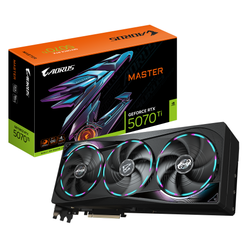 GIGABYTE Placa video GIGABYTE nVidia GeForce RTX 5070 Ti AORUS MASTER 16 GB GV-N507TAORUS M-16GD, GDDR7, 256 bit - IT-Fashion.ro