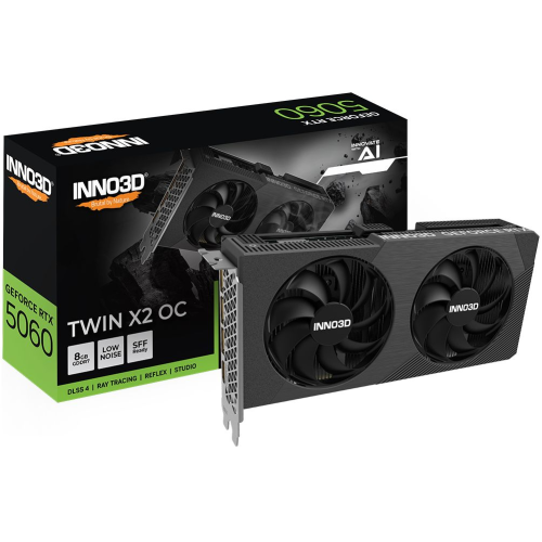INNO3D Placa video INNO3D nVidia GeForce RTX 5060 Twin X2 OC V2 8GB N50602-08D7X-195071N, GDDR7, 128 bit - IT-Fashion.ro