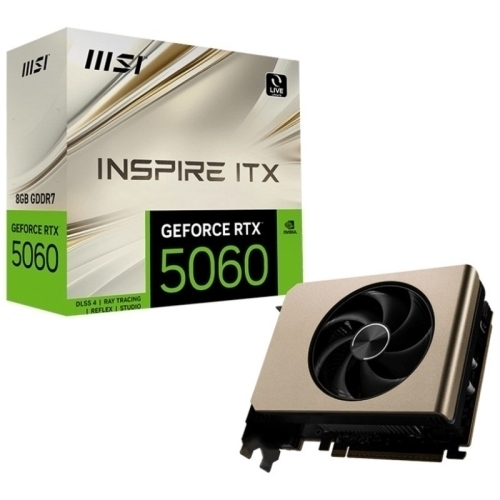 MSI Placa video MSI nVidia GeForce RTX 5060 INSPIRE ITX OC 8GB, GDDR7, 128 bit - IT-Fashion.ro