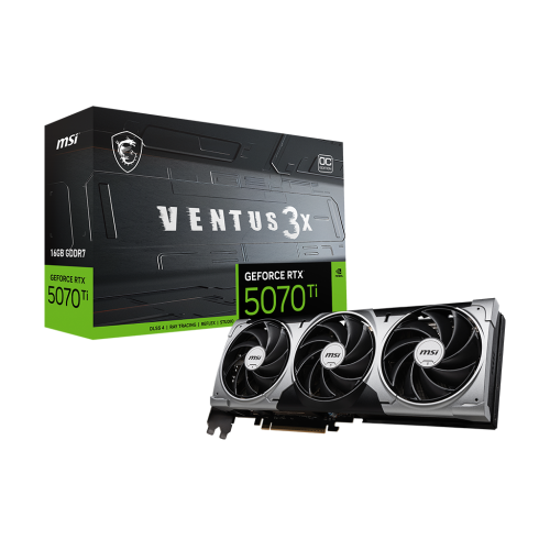 MSI Placa video MSI nVidia GeForce RTX 5070 Ti Ventus 3X OC 16 GB, GDDR7, 256 bit - IT-Fashion.ro