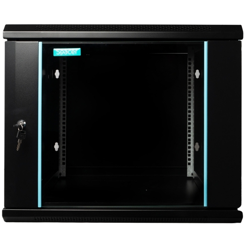 SPACER Rack SPACER SPCW-9U-600-BK-03, 19inch, 9U, Black - IT-Fashion.ro