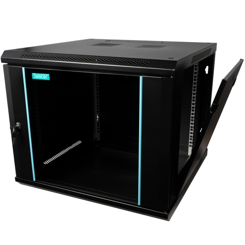 Rack SPACER SPCW-9U-600-BK-03, 19inch, 9U, Black - Imagine 3