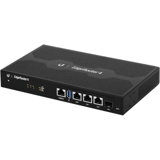 UBIQUITI Router Gigabit EdgeRouter 4 Ubiquiti, 3 x RJ45, 1 x SFP - ER-4, Black - IT-Fashion.ro