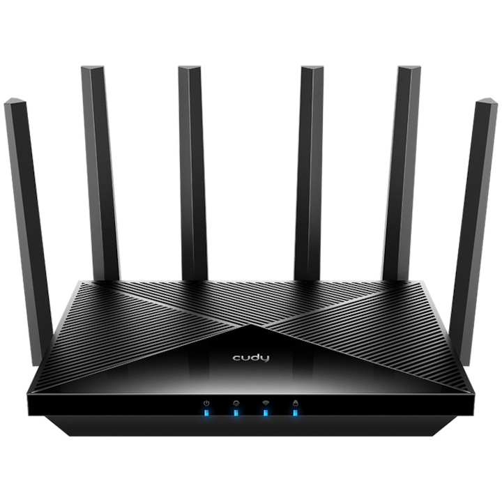 CUDY Router Wireless CUDY WR6500H, BE6500, Dual-Band,Wi-Fi 7, Quad-Core 2GHz CPU, 128MB/512MB Flash/RAM, 2.5G port, MLO, Cudy Mesh, Black - IT-Fashion.ro