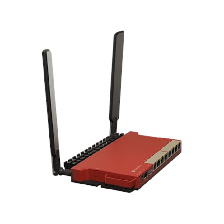 Router Wireless MIKROTIK L009UiGS-2HaxD-IN, 802.11ax, 10/100/1000 Mbit/s, 8 porturi Ethernet LAN, Red - Imagine 4