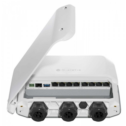 Mikrotik Router Wireless MIKROTIK RB5009UPR+S+OUT, 9x LAN, PoE, White - IT-Fashion.ro