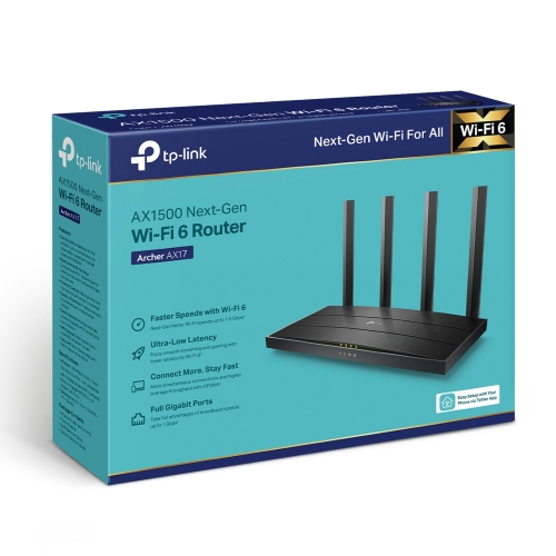 Router Wireless TP-LINK Archer AX17, 3x LAN, Black - Imagine 4