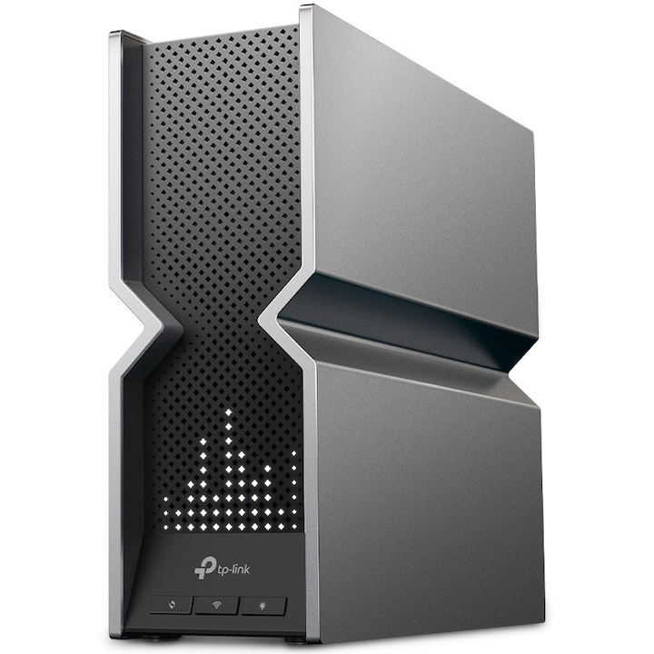 TP-LINK Router Wireless TP-LINK Archer BE800, BE19000, Tri-Band, Wi-Fi 7, USB 3.0, EasyMesh, VPN, ecran LED, Black - IT-Fashion.ro