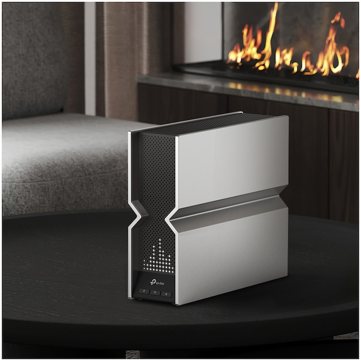 Router Wireless TP-LINK Archer BE800, BE19000, Tri-Band, Wi-Fi 7, USB 3.0, EasyMesh, VPN, ecran LED, Black - Imagine 5