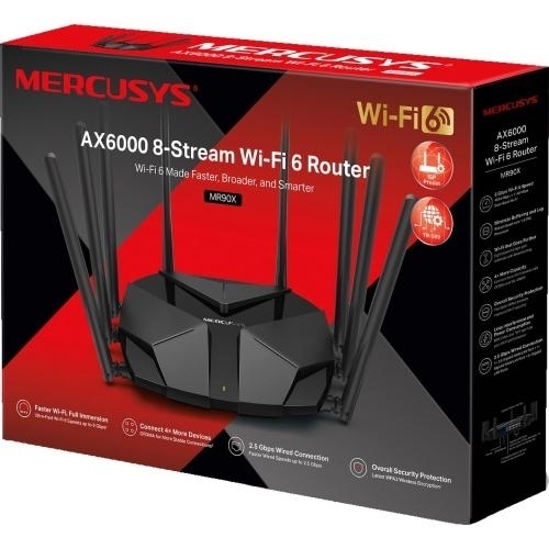 Router wireless MERCUSYS MR90X, 2x LAN, Black - Imagine 3
