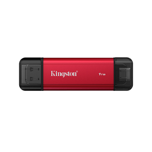 KINGSTON SSD portabil KINGSTON Dual Portable Solid, 1TB, USB-A/USB-C, Black-Red - IT-Fashion.ro