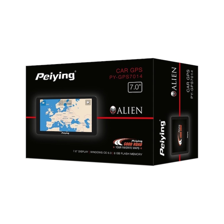 Sistem de navigație GPS PEIYING PY-GPS7014.1, 7 Inch, Black - Imagine 4