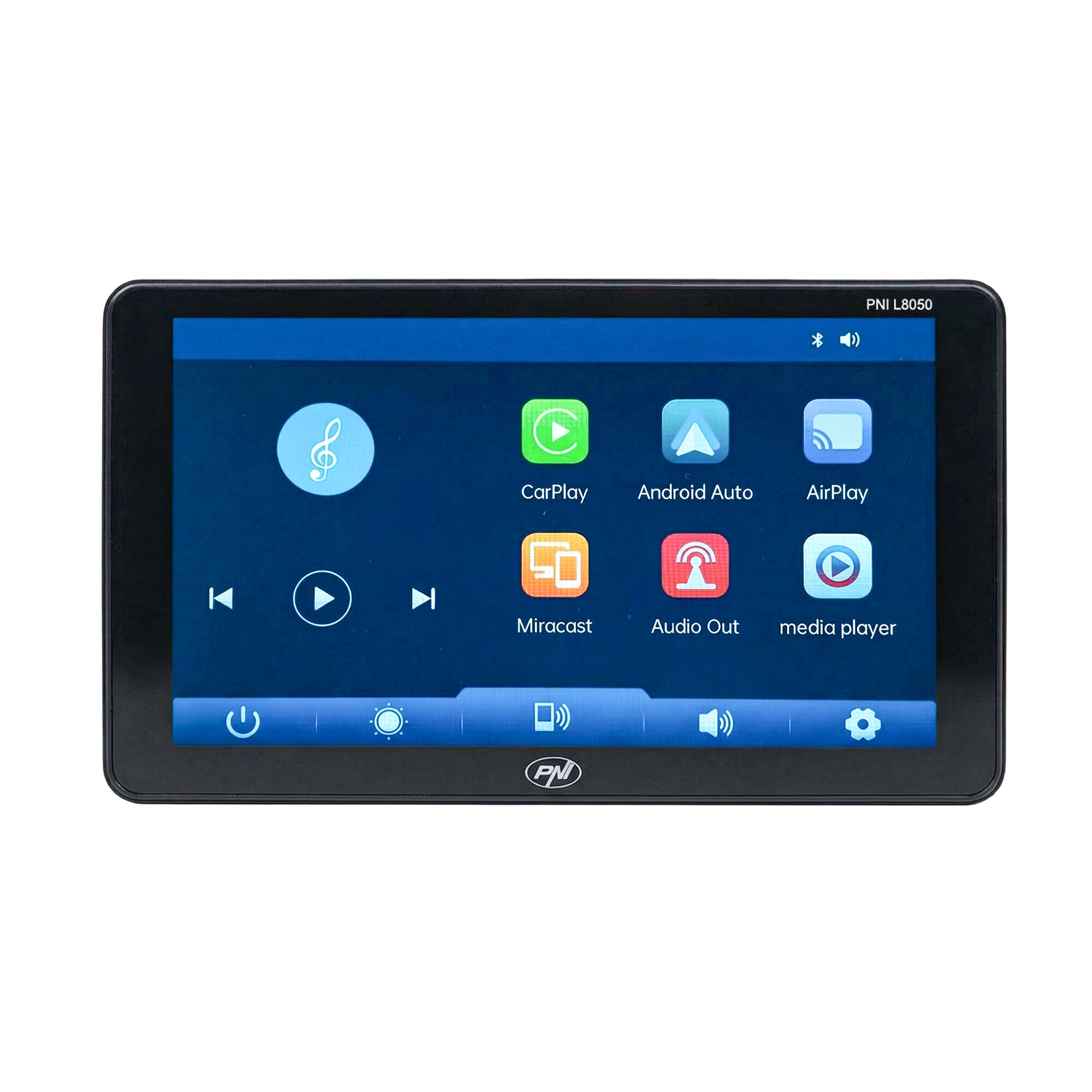 PNI Sistem multimedia auto PNI L8050, 7 inch, Apple Carplay, Android Auto, FM, DVR, Bluetooth 5.0 - IT-Fashion.ro