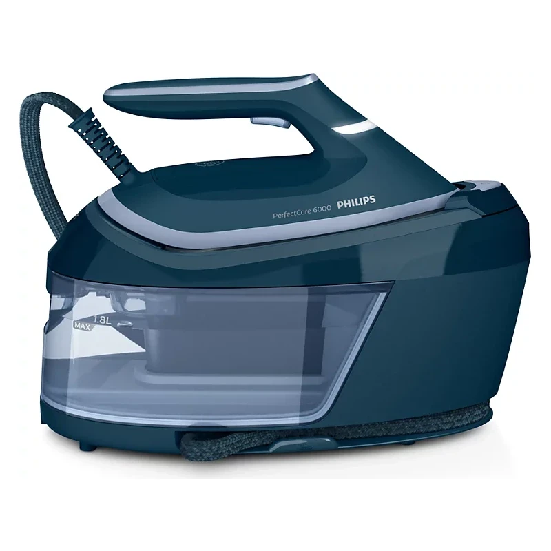 PHILIPS Stație de călcat cu abur PHILIPS PerfectCare 6000 Series PSG6023/20, 2400W, 7 bari, 500g/min, SteamGlide Advanced, Blue - IT-Fashion.ro