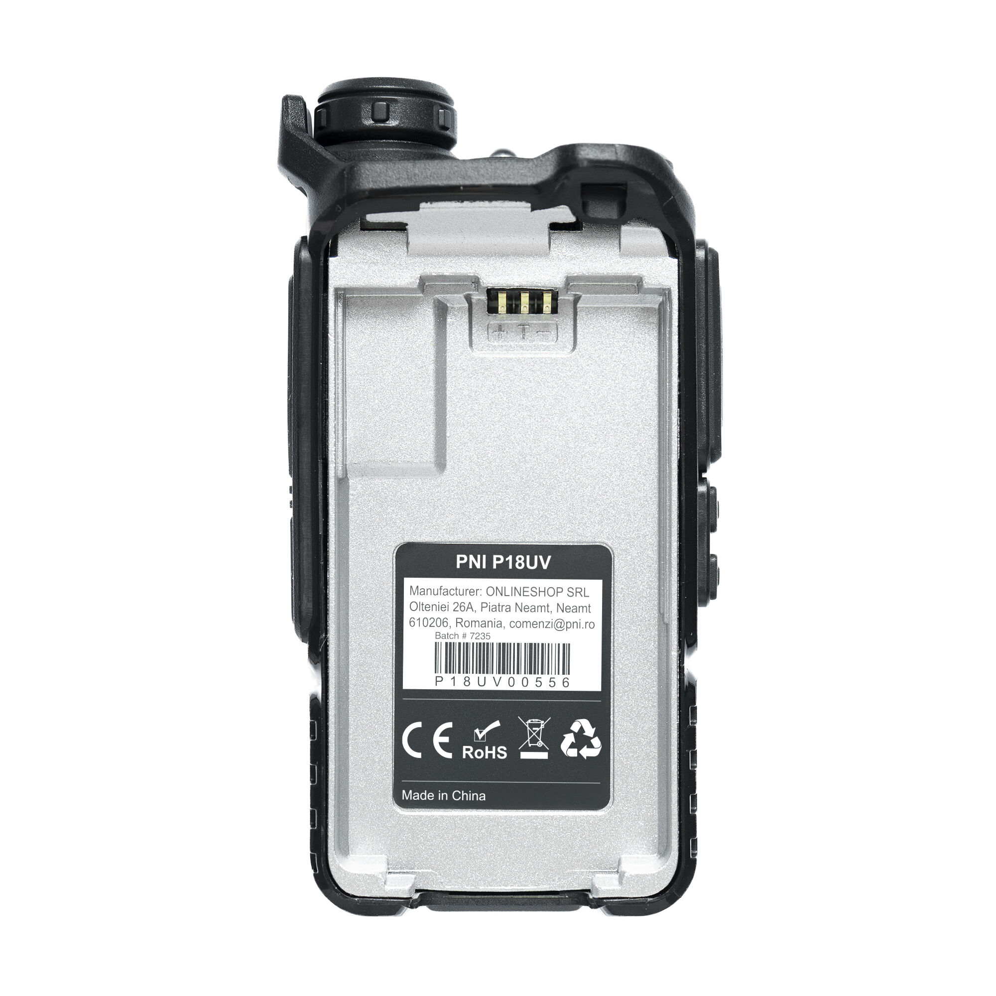 Stație radio portabilă dualband PNI P18UV VHF/UHF 144–146 MHz și 430–440 MHz, 200 canale, VOX, scan, radio FM, acumulator Li-Ion 2200 mAh, negru - Imagine 4