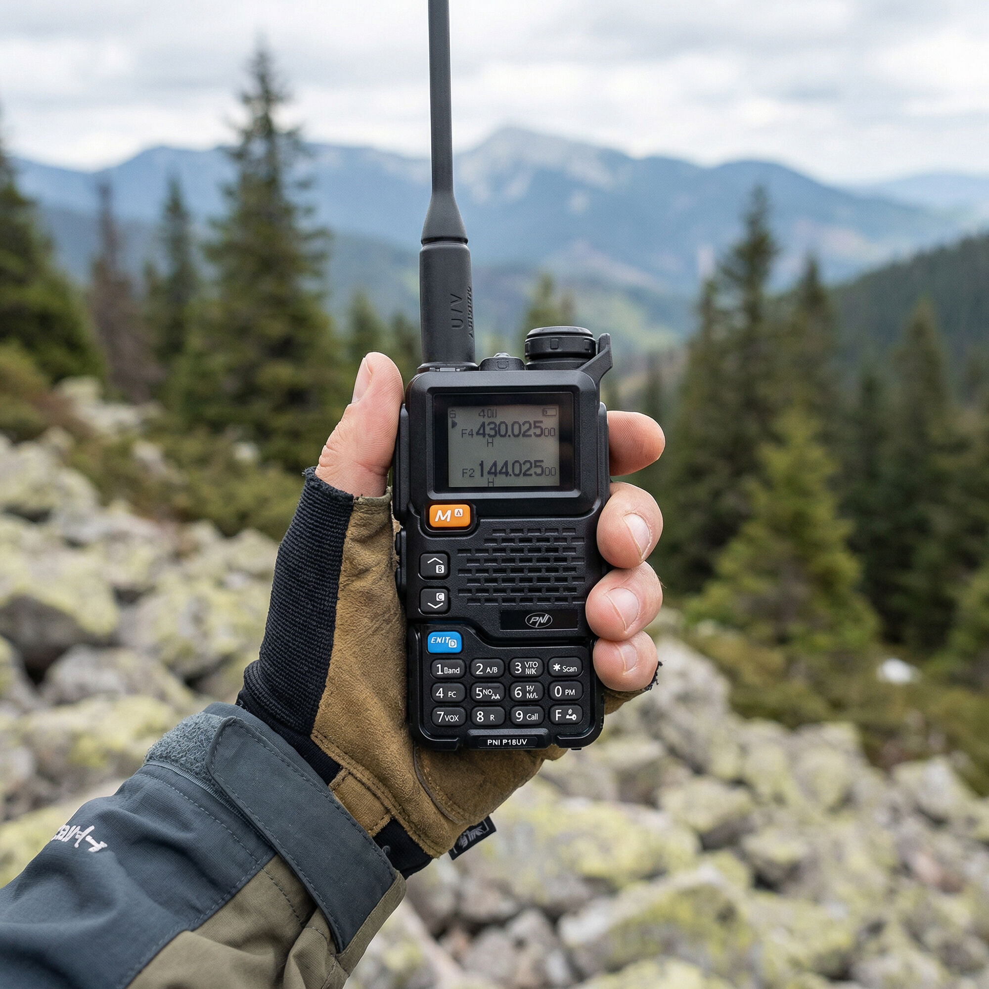 Stație radio portabilă dualband PNI P18UV VHF/UHF 144–146 MHz și 430–440 MHz, 200 canale, VOX, scan, radio FM, acumulator Li-Ion 2200 mAh, negru - Imagine 8