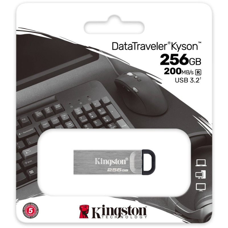 Stick memorie KINGSTON DataTraveler Kyson 256GB, USB3.0, Grey - Imagine 3