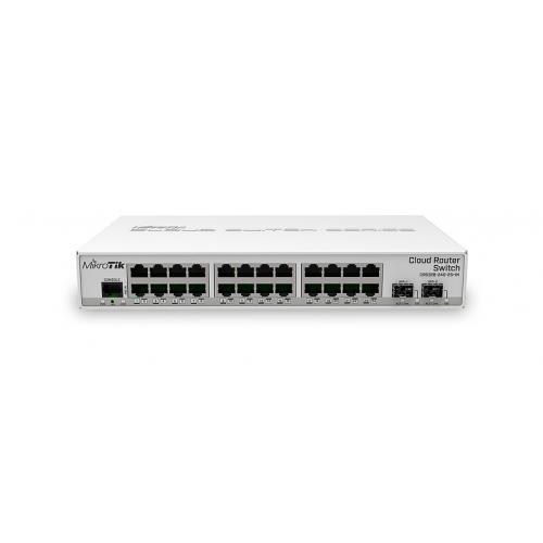 Mikrotik Switch MIKROTIK CRS326-24G-2S+IN, 24 porturi (1 PoE in), White - IT-Fashion.ro