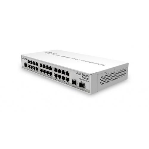 Mikrotik Switch MIKROTIK CRS326-24G-2S+IN, 24 porturi (1 PoE in), White - IT-Fashion.ro