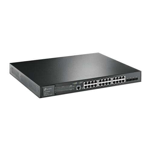 TP-LINK Switch TP-LINK JetStream TL-SG3428XMP, 24 porturi, PoE+, Black - IT-Fashion.ro
