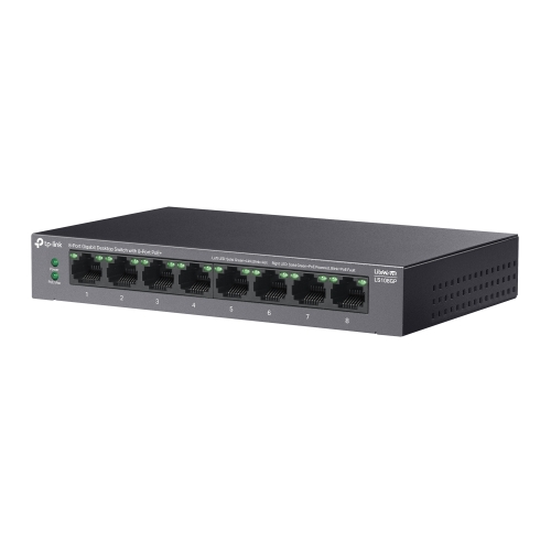 Switch TP-LINK LS108GP, 8 porturi, PoE+, Black - Imagine 3