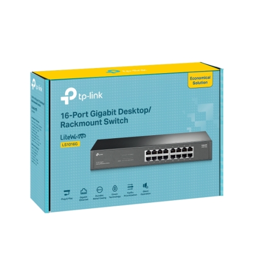 Switch TP-LINK LiteWave LS1016G, 16 porturi, Black - Imagine 5