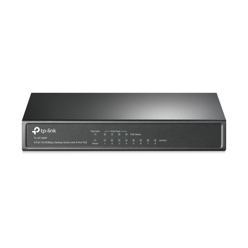 TP-LINK Switch TP-LINK TL-SF1008P, 8 porturi (4 PoE). Black - IT-Fashion.ro