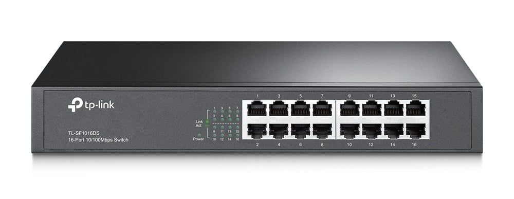 TP-LINK Switch TP-LINK TL-SF1016DS, 16 porturi, Black - IT-Fashion.ro