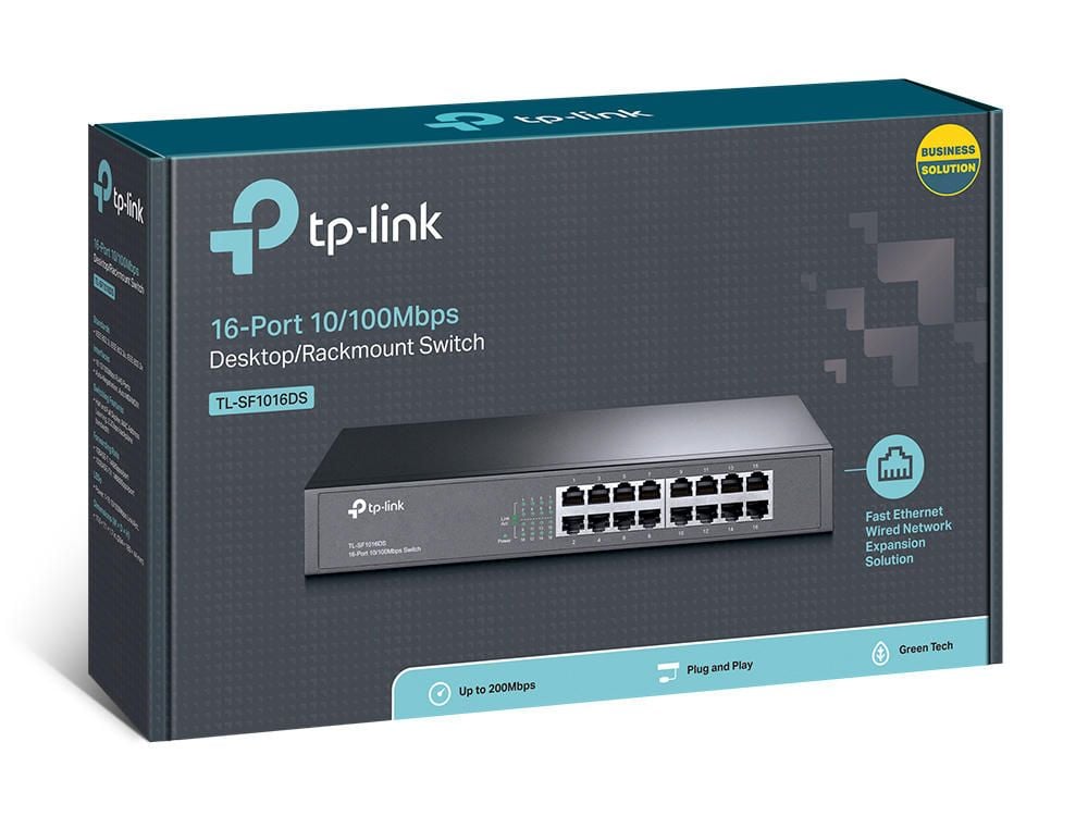 Switch TP-LINK TL-SF1016DS, 16 porturi, Black - Imagine 4