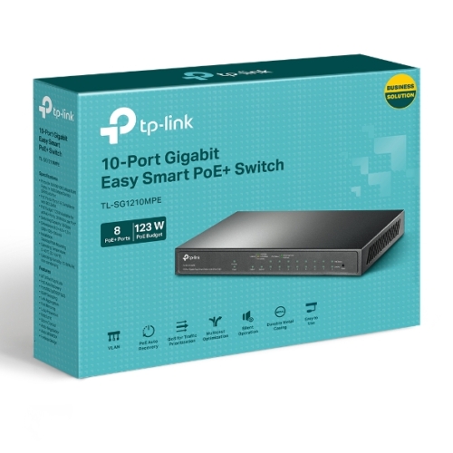 Switch TP-LINK TL-SG1210MPE, 8 porturi, PoE+, Black - Imagine 3